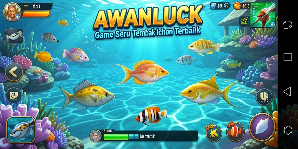 Tampilan gameplay seru dari AWANLUCK Tembak Ikan.