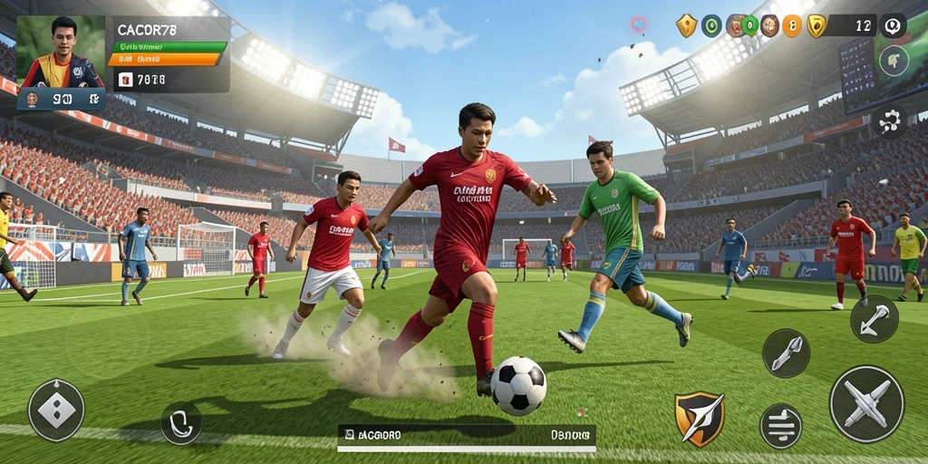 Tangkapan layar gameplay olahraga di CACOR78 yang mendebarkan.