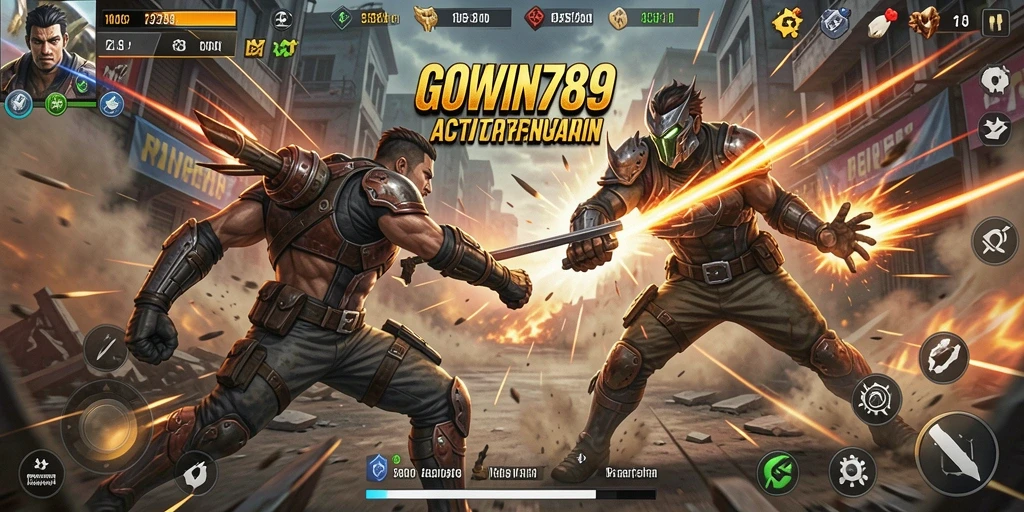 Tangkapan layar GOWIN789 menunjukkan aksi pertarungan yang seru.