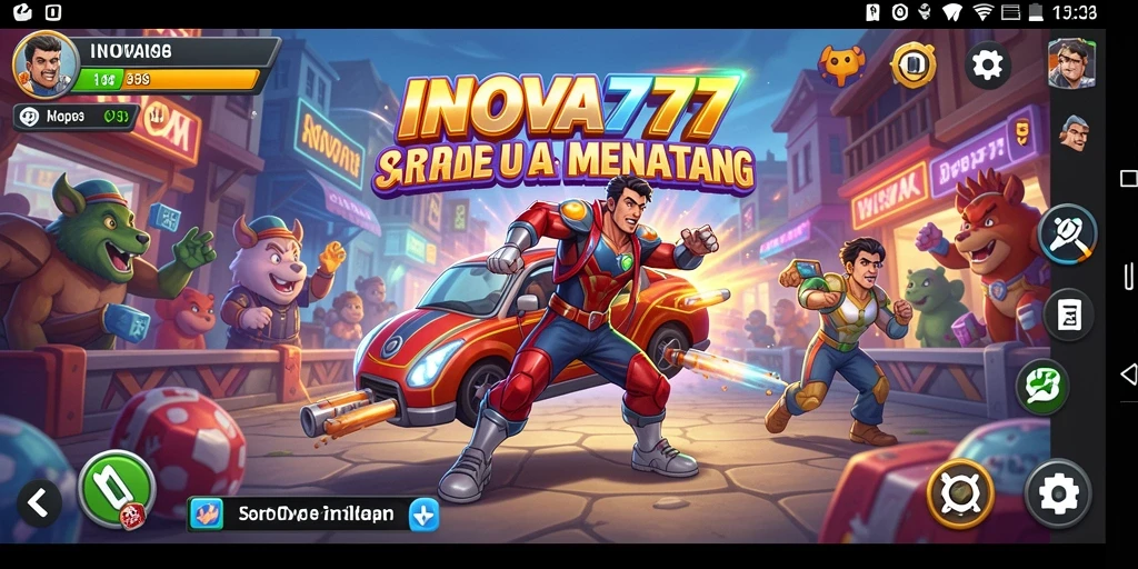 Tampak layar permainan arcade INOVA777 dengan gameplay yang seru.