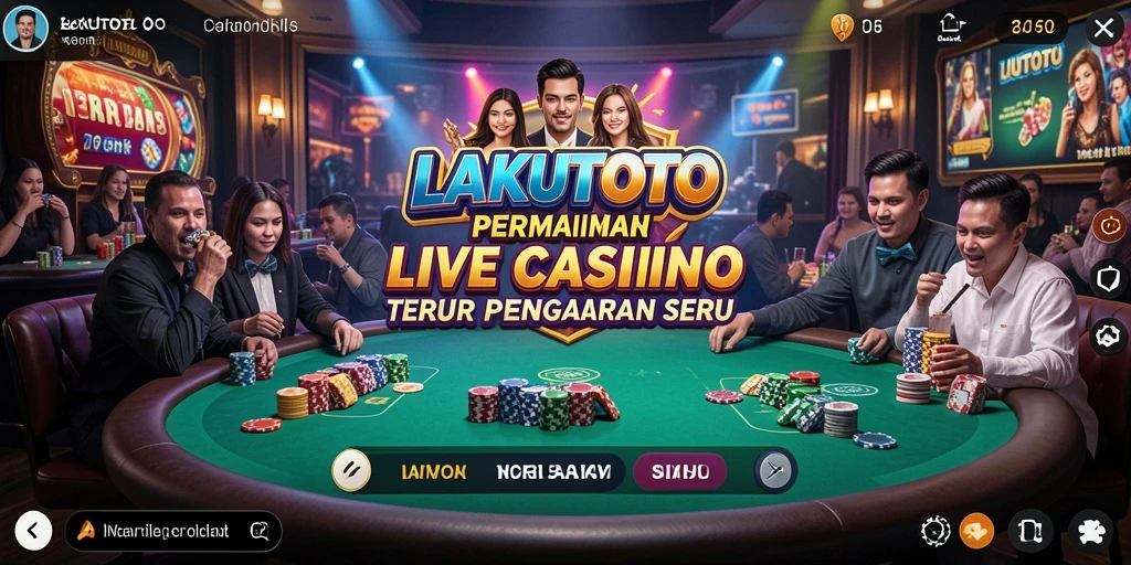 Tampilan gameplay menarik di LAKUTOTO dengan dealer cantik dan interaktif.