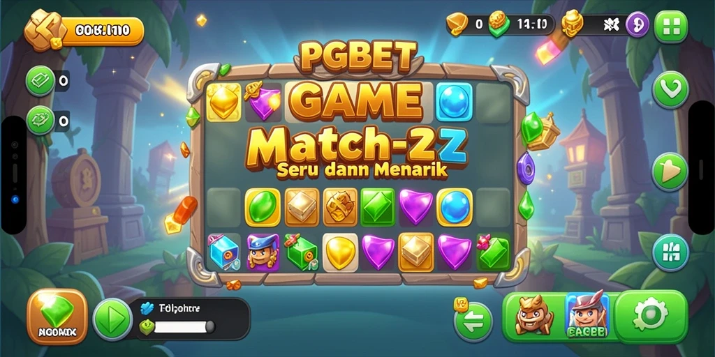 Screenshot gameplay PGBET yang menunjukkan aksi seru dalam permainan Match-3.
