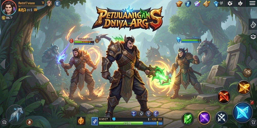 Tampilan aksi seru dalam game ARPG RK77.
